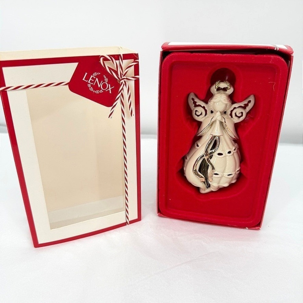 Lenox Angel of the Sea Ornament Porcelain Gold Trim Holiday Christmas in Box